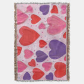 Couverture Pink violet et Red Valentine's Day Hearts (devant Vertical)