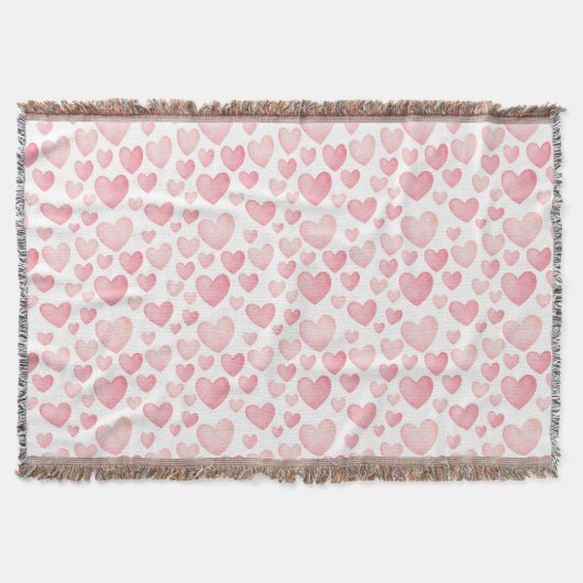 Couverture Pink Watercolor Valentine Hearts (Devant)