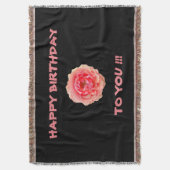 Couverture Pinky Throw Blanket - Joyeux anniversaire (devant Vertical)