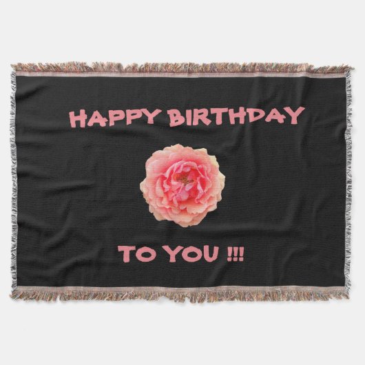 Couverture Pinky Throw Blanket - Joyeux anniversaire (Devant)