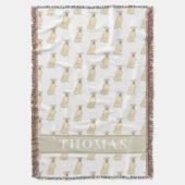 Couverture Pitbull Staffy personnalisé (fauve bronzé)  (devant Vertical)