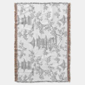 Couverture PixDezine Chinoiserie grise Pagodes Fleurs de ceri (devant Vertical)