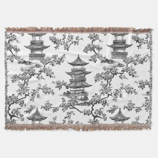 Couverture PixDezine Pagode de la Chinoiserie Noire Fleurs de