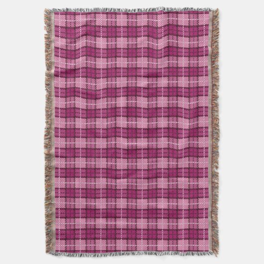 Couverture Pixel Plaid_Magenta-Black (devant Vertical)