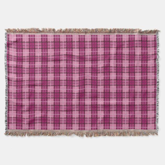 Couverture Pixel Plaid_Magenta-Black (Devant)