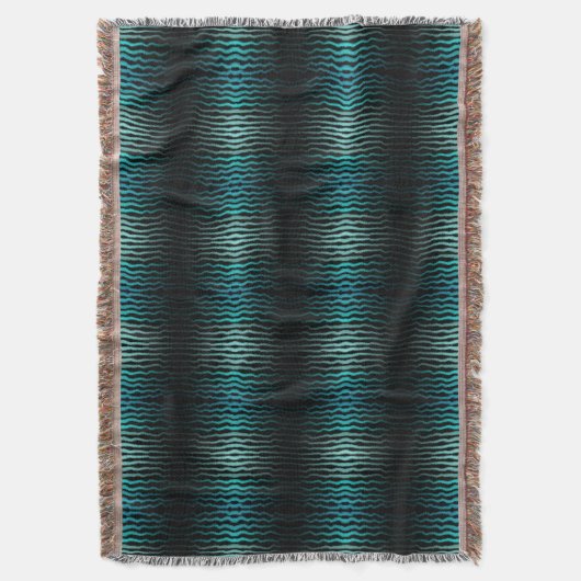 Couverture Plage côtière Salé Vagues Turquoise Art Abstrait (devant Vertical)