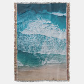 Couverture Plage de sable des vagues de l'océan bleu (devant Vertical)