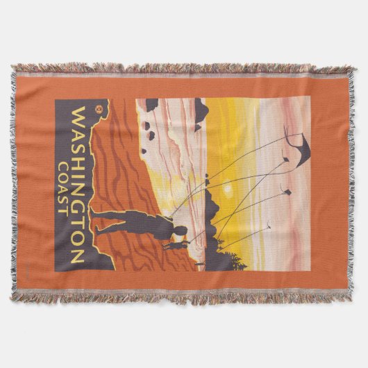 Couverture Plage et cerfs-volants - côte de Washington (Devant)