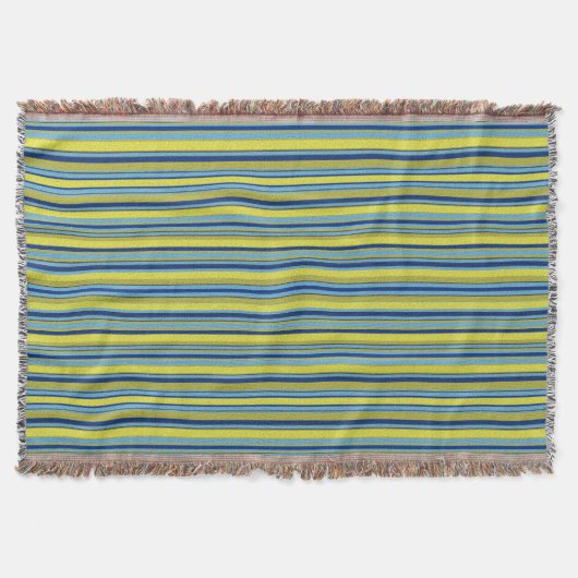 Couverture Plaid à rayures avec motif texturé (Devant)