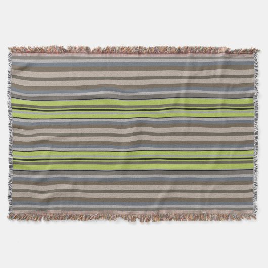 Couverture Plaid à rayures avec motif texturé (Devant)