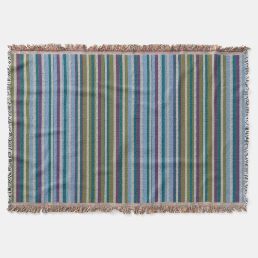 Couverture Plaid à rayures avec motif texturé (Devant)