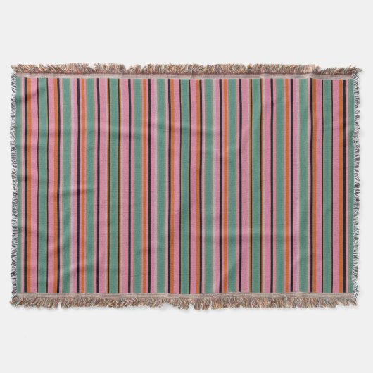 Couverture Plaid à rayures avec motif texturé (Devant)
