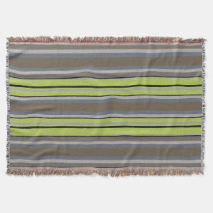 Couverture Plaid à rayures avec motif texturé