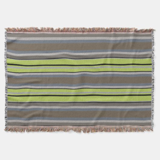 Couverture Plaid à rayures avec motif texturé (Devant)