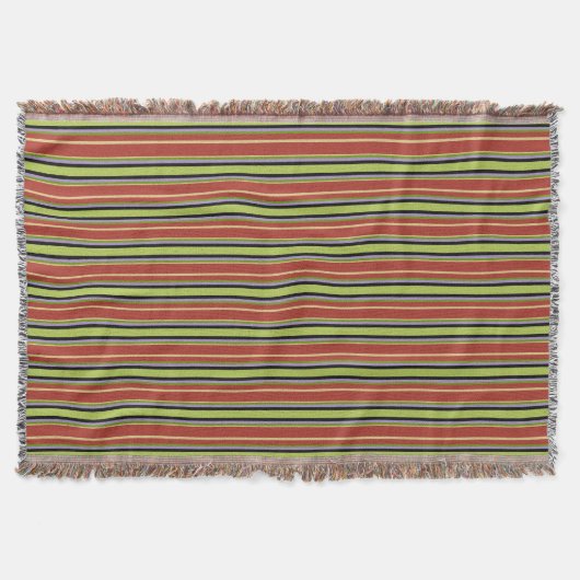 Couverture Plaid à rayures avec motif texturé (Devant)