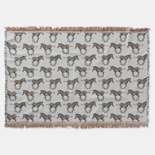 Couverture Plaid bébé zèbre de Grevy (gris clair) (Devant)