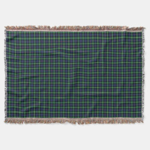 Couverture Plaid bleu et vert d'écossais de clan de