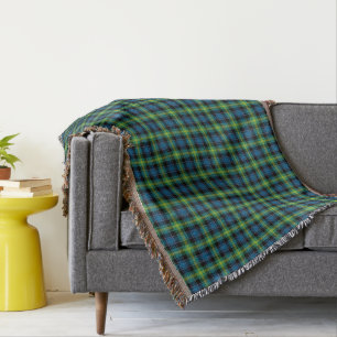 Couverture Plaid bleu et vert lumineux d'écossais de Watson