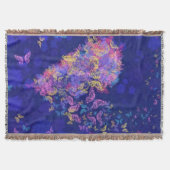 Couverture Plaid de jet avec papillons Cœur (Devant)