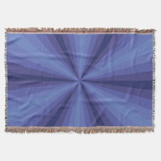 Couverture Plaid de jet bleu illusion d'optique (Devant)