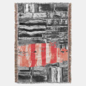 Couverture Plaid de jet – Dessin abstrait Red Pulse (devant Vertical)