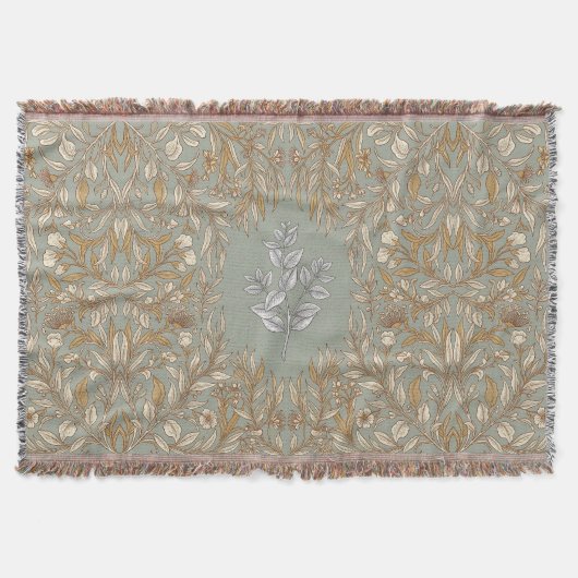 Couverture Plaid de jet en eucalyptus argenté (Devant)