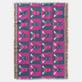 Couverture Plaid de jet en pop art tête d'orignal (devant Vertical)