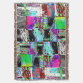Couverture Plaid de jet – Grille abstraite (devant Vertical)