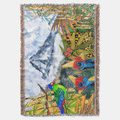 Couverture Plaid de jet Kanga Mountain Faune (devant Vertical)