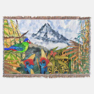 Couverture Plaid de jet Kanga Mountain Faune