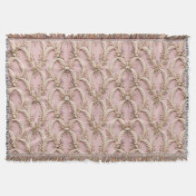 Plaid de jet luxueux Boho rose poussiéreux - Pouss