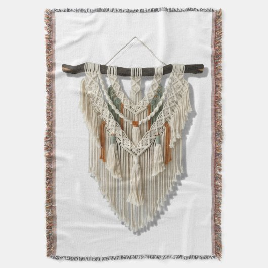 Couverture Plaid de jet macramé (devant Vertical)