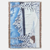 Couverture Plaid de jet moyen Scène hivernale (devant Vertical)