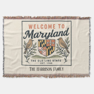 Couverture Plaid de jet personnalisé du Maryland