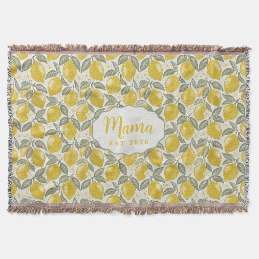 Couverture Plaid de jet personnalisé Mama Lemon (Devant)