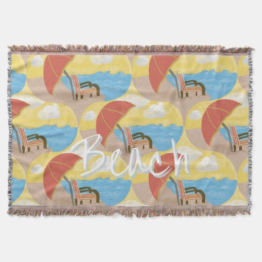 Couverture Plaid de jet personnalisé pour chaise de plage côt (Devant)