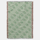 Couverture Plaid de jet - Sauge verte (devant Vertical)