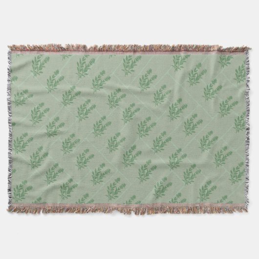 Couverture Plaid de jet - Sauge verte (Devant)