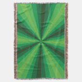 Couverture Plaid de jet vert illusion d'optique (devant Vertical)