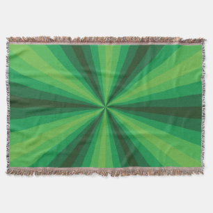 Couverture Plaid de jet vert illusion d'optique