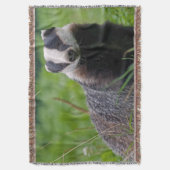 Couverture Plaid de lancer Blaireau (devant Vertical)