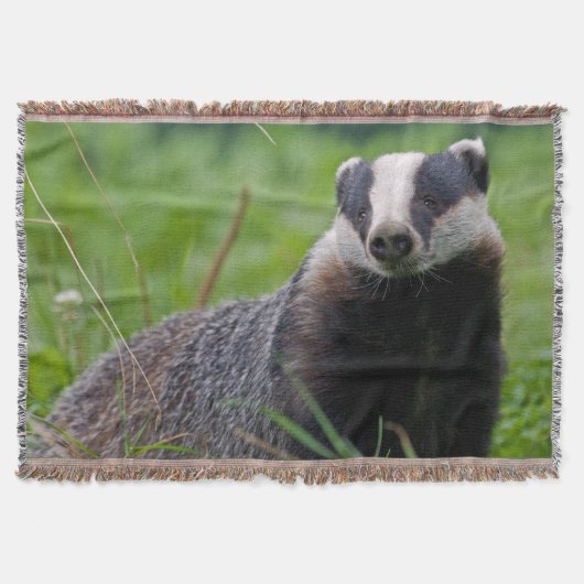 Couverture Plaid de lancer Blaireau (Devant)