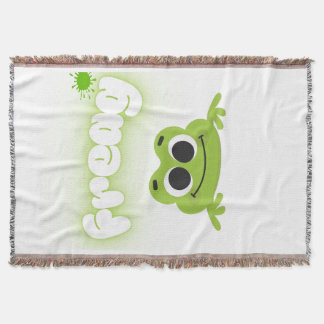 Couverture plaid de maison élégant à thème grenouille