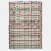 Couverture Plaid de Noël - vert rouge ivoire rustique (devant Vertical)