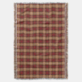Couverture Plaid de pixel en rouge et or (devant Vertical)