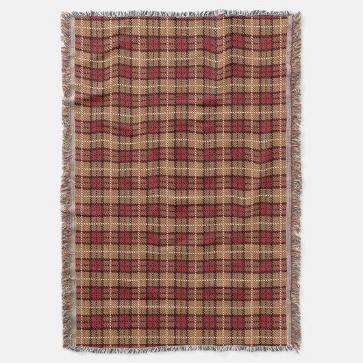 Couverture Plaid de pixel en rouge et or (devant Vertical)