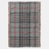 Couverture Plaid de tartan géant rouge noir gris de Taupe (devant Vertical)