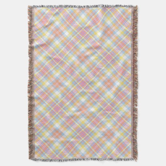 Couverture Plaid en pastel de rayure (devant Vertical)