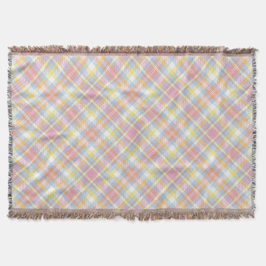 Couverture Plaid en pastel de rayure (Devant)