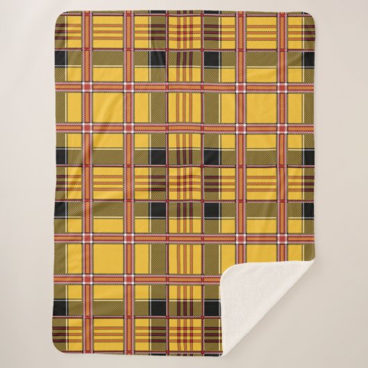 couverture plaid jaune (Devant)